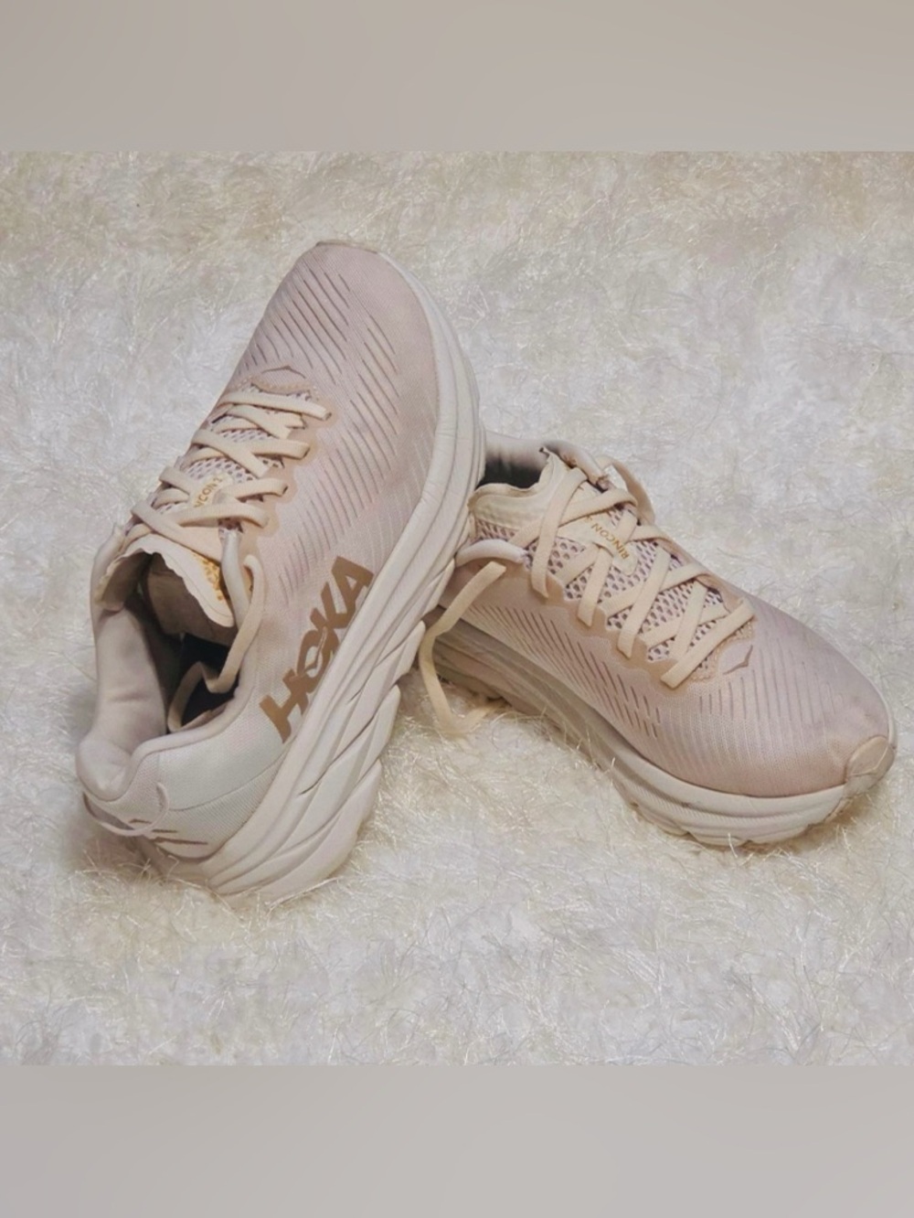 Hoka Women's Running Sneakers in Light Beige W RINCON 3 - Picture 5 of 11